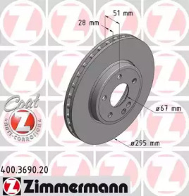 Тормозной диск ZIMMERMANN 400.3690.20