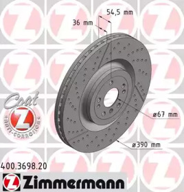 Тормозной диск ZIMMERMANN 400.3698.20