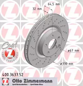 Тормозной диск ZIMMERMANN 400.3637.52