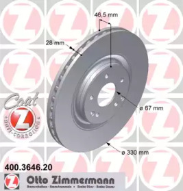 Тормозной диск ZIMMERMANN 400.3646.20