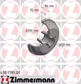 Тормозный барабан ZIMMERMANN 430.1785.00