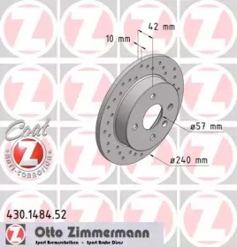 Тормозной диск ZIMMERMANN 430.1484.52