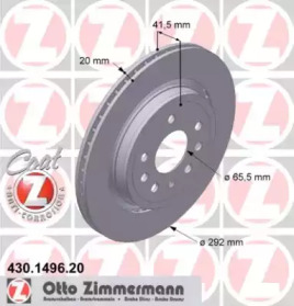 Тормозной диск ZIMMERMANN 430.1496.20