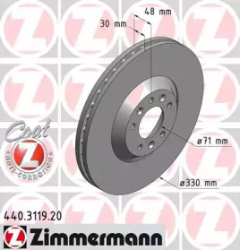 Тормозной диск ZIMMERMANN 440.3119.20