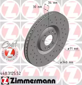 Тормозной диск ZIMMERMANN 440.3125.52