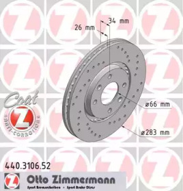 Тормозной диск ZIMMERMANN 440.3106.52