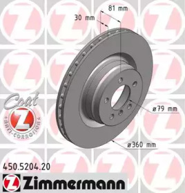 Тормозной диск ZIMMERMANN 450.5204.20