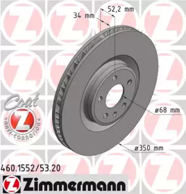 Тормозной диск ZIMMERMANN 460.1552.20