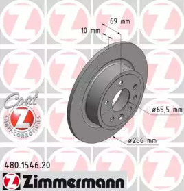 Тормозной диск ZIMMERMANN 480.1546.20