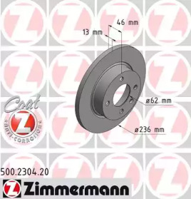 Тормозной диск ZIMMERMANN 500.2304.20