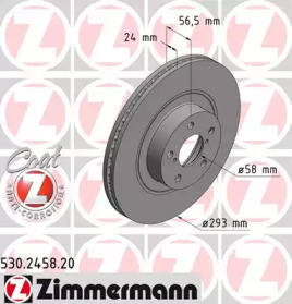 Тормозной диск ZIMMERMANN 530.2458.20