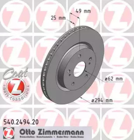 Тормозной диск ZIMMERMANN 540.2494.20