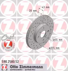 Тормозной диск ZIMMERMANN 590.2580.52