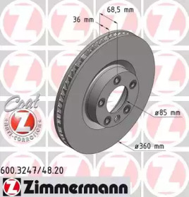 Тормозной диск ZIMMERMANN 600.3247.20