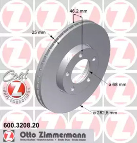 Тормозной диск ZIMMERMANN 600.3208.20