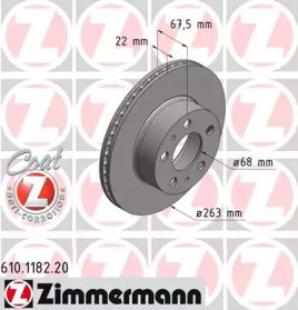 Тормозной диск ZIMMERMANN 610.1182.20