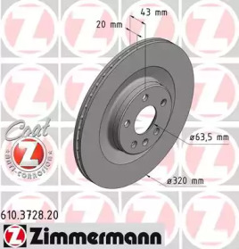 Тормозной диск ZIMMERMANN 610.3728.20