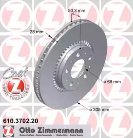 Тормозной диск ZIMMERMANN 610.3702.20