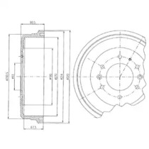 Тормозный барабан DELPHI BF470