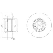 Тормозной диск DELPHI BG2259