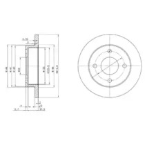 Тормозной диск DELPHI BG2357