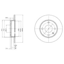 Тормозной диск DELPHI BG2439