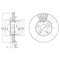 Тормозной диск DELPHI BG2745