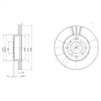 Тормозной диск DELPHI BG2810