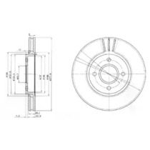 Тормозной диск DELPHI BG2813