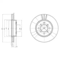 Тормозной диск DELPHI BG2814