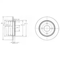 Тормозной диск DELPHI BG3054C