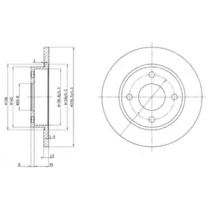 Тормозной диск DELPHI BG3055