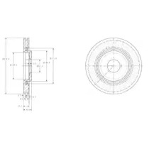 Тормозной диск DELPHI BG3620C