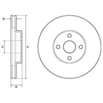 Тормозной диск DELPHI BG3780