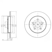 Тормозной диск DELPHI BG4201C