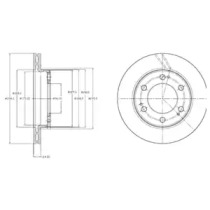 Тормозной диск DELPHI BG4221