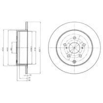 Тормозной диск DELPHI BG4237