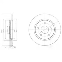 Тормозной диск DELPHI BG4247