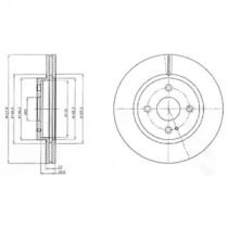 Тормозной диск DELPHI BG4254