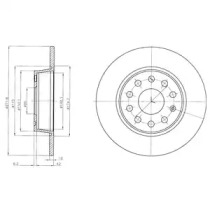 Тормозной диск DELPHI BG4324C