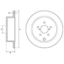 Тормозной диск DELPHI BG4776C