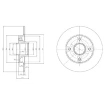 Тормозной диск DELPHI BG9021RS