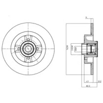 Тормозной диск DELPHI BG9030RS