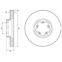 Тормозной диск DELPHI BG9142C