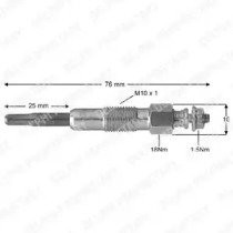 Свеча накаливания DELPHI HDS375