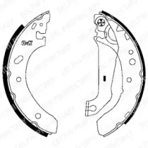 Комлект тормозных накладок DELPHI LS1782