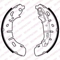 Комлект тормозных накладок DELPHI LS2050
