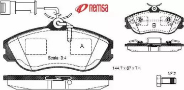 Комплект тормозных колодок METZGER 0276.22