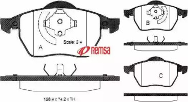 Комплект тормозных колодок METZGER 0390.20