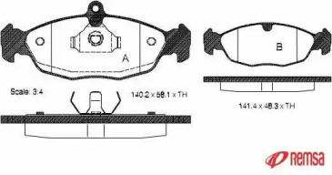 Комплект тормозных колодок METZGER 0393.20